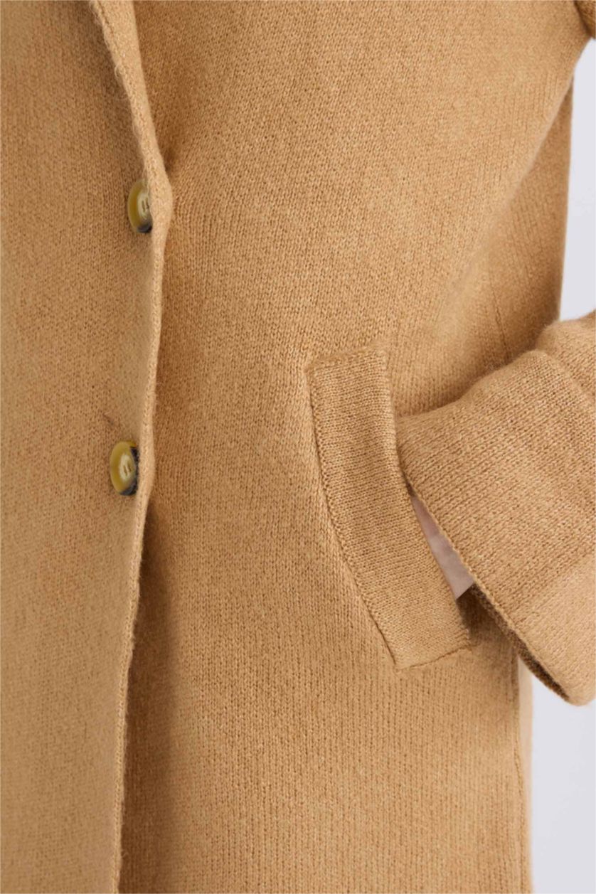 Женщины Бежевый Жакет оверсайз с карманами