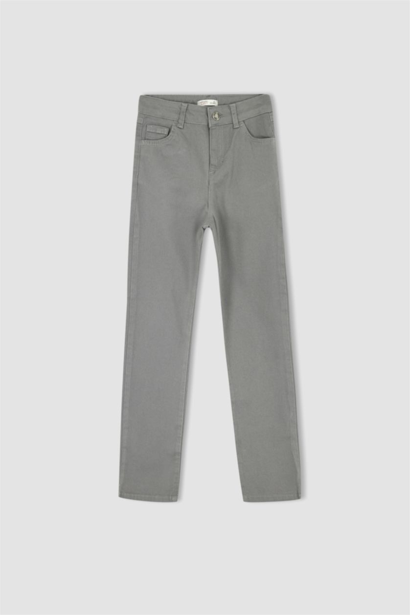 Kız Çocuk - Genç Kız Gri Kız Çocuk Gri Slim Fit Okul Pantolonu