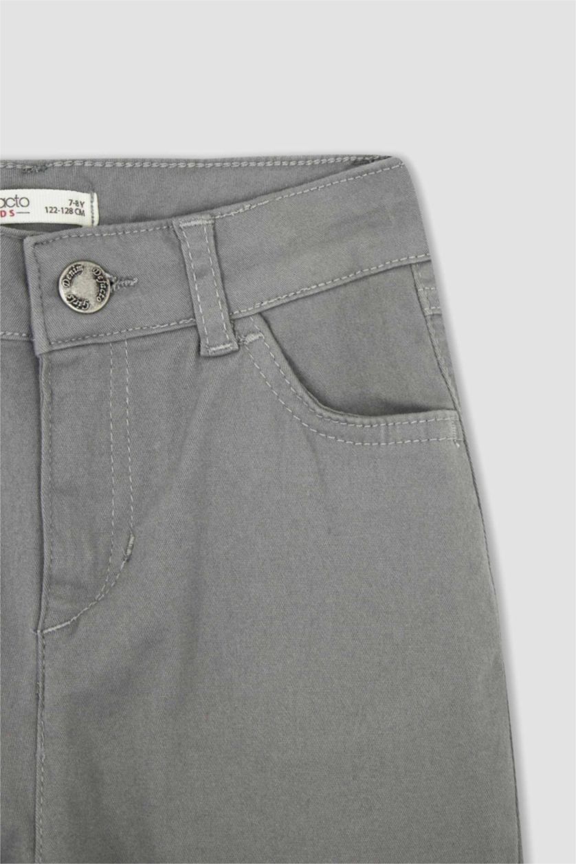 Kız Çocuk - Genç Kız Gri Kız Çocuk Gri Slim Fit Okul Pantolonu