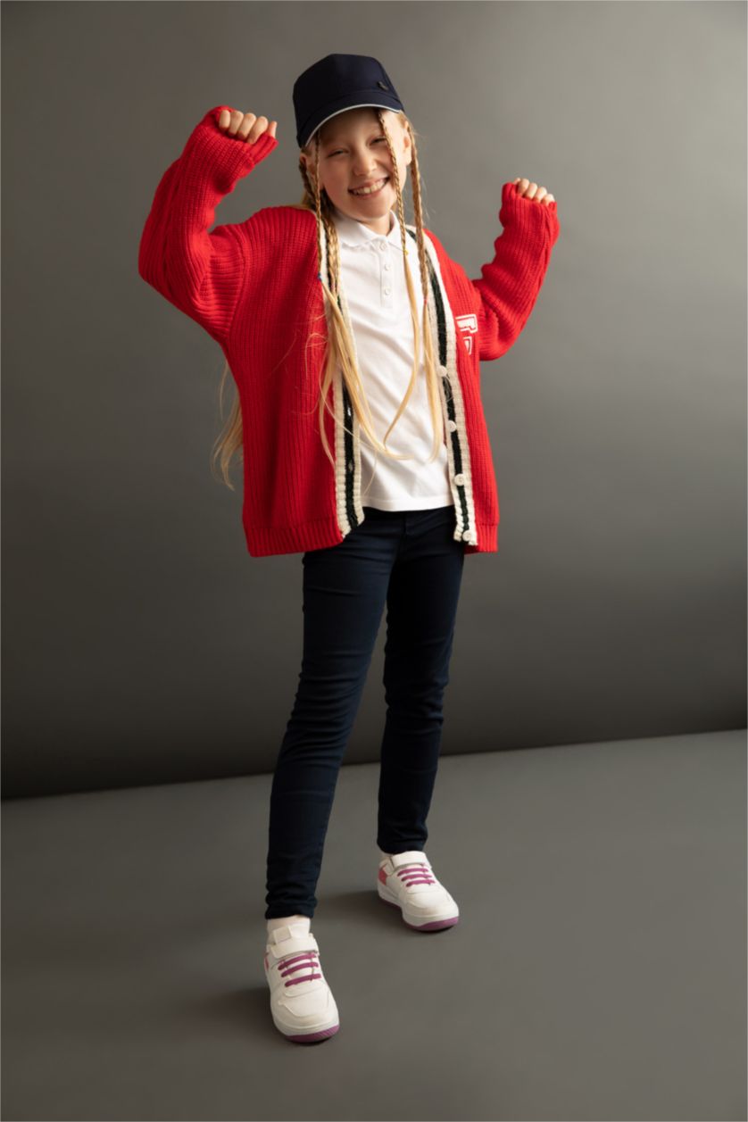 Kız Çocuk - Genç Kız Lacivert Kız Çocuk Lacivert Slim Fit Okul Pantolonu