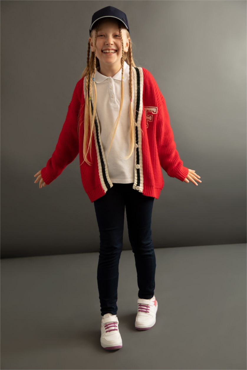 Kız Çocuk - Genç Kız Lacivert Kız Çocuk Lacivert Slim Fit Okul Pantolonu