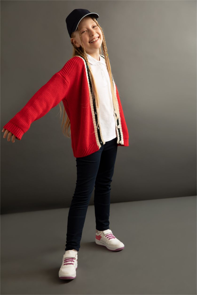 Kız Çocuk - Genç Kız Lacivert Kız Çocuk Lacivert Slim Fit Okul Pantolonu