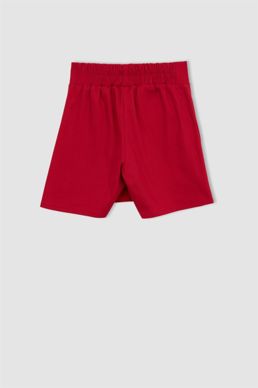 GIRLS & TEENS Red Girl Child Red Shorts Skirt Socks 2-Pack Set