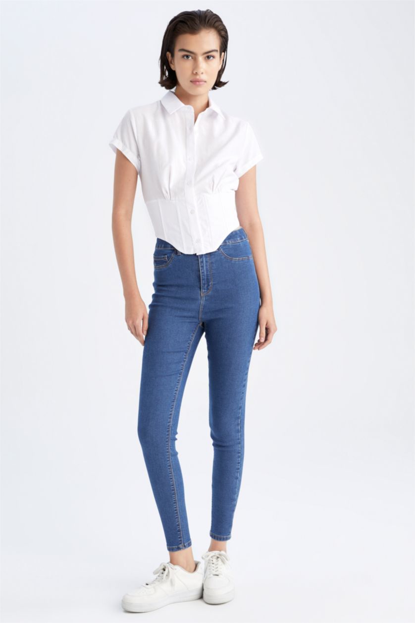 نساء أزرق بنطلون جينز آنا سوبر سكيني