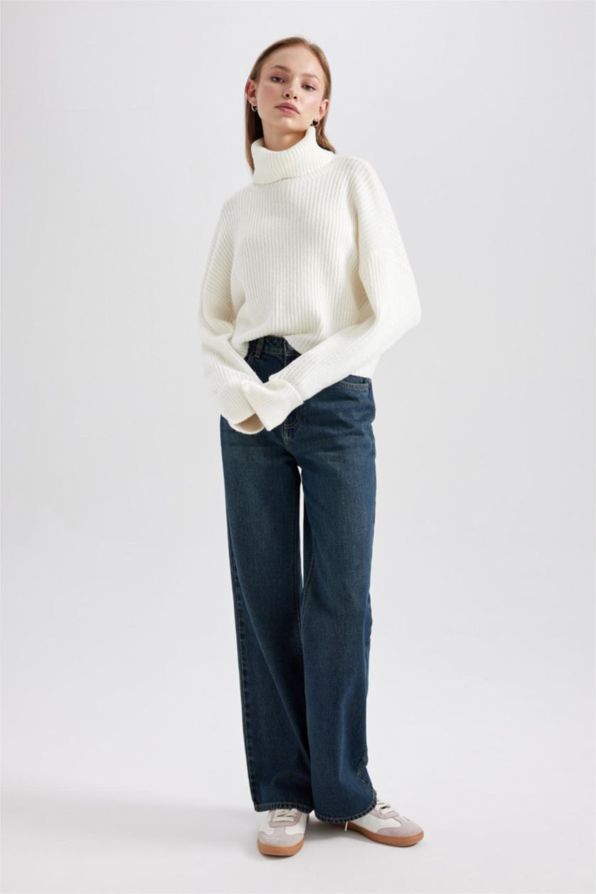 نساء بيج فاتح Oversize Fit Knitwear Pullover