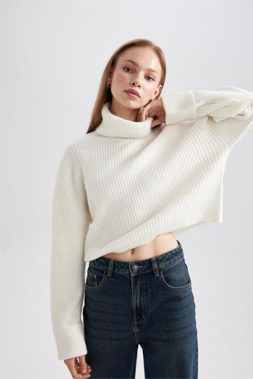 نساء بيج فاتح Oversize Fit Knitwear Pullover