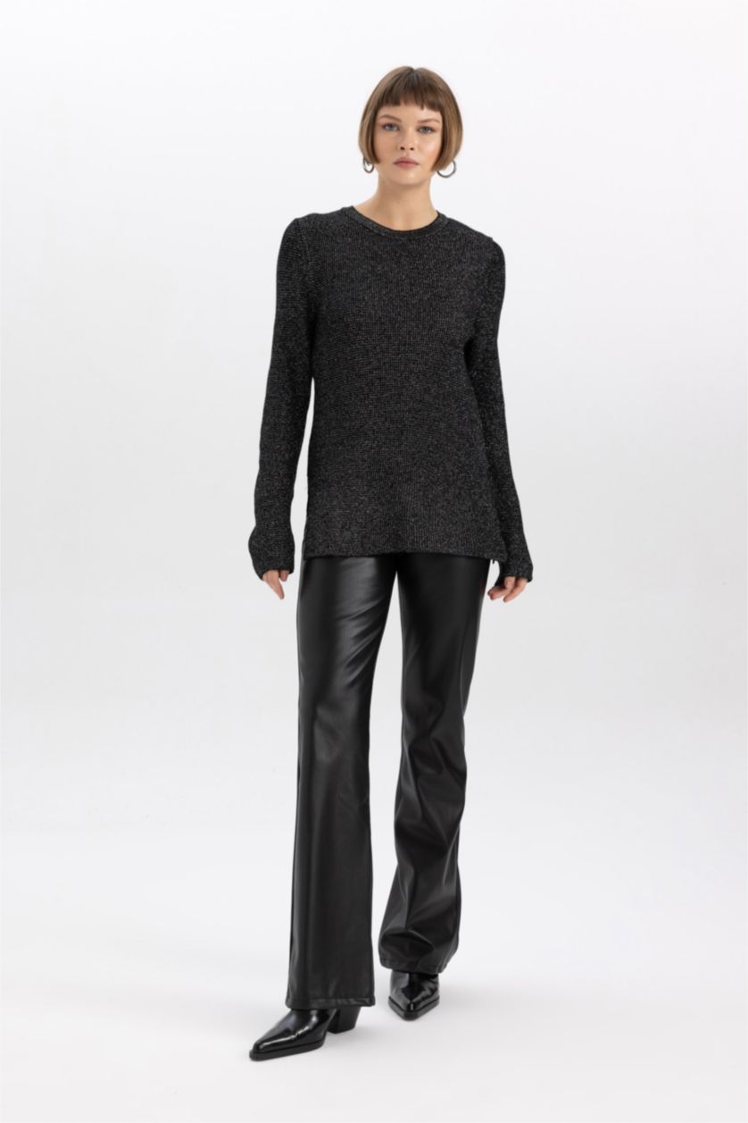 WOMAN Black Regular Fit Pullover