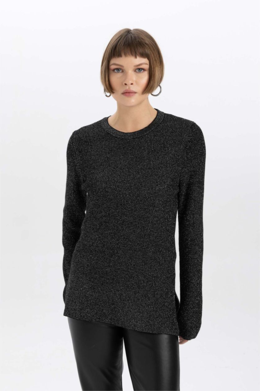 WOMAN Black Regular Fit Pullover