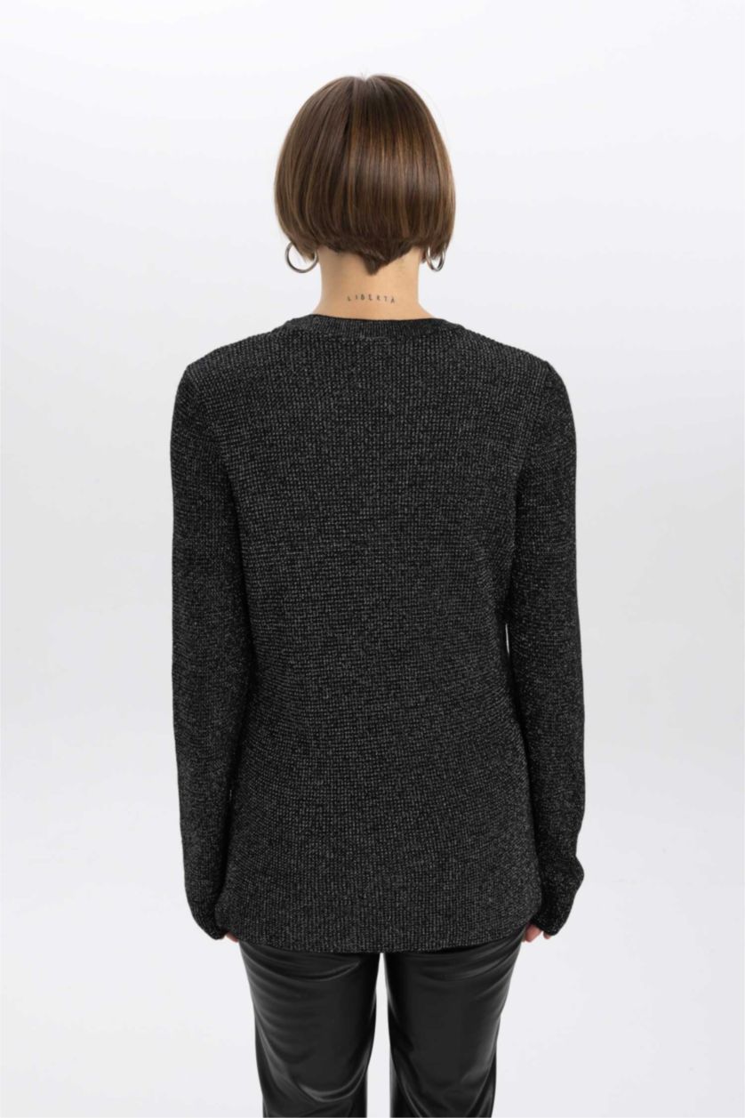 WOMAN Black Regular Fit Pullover