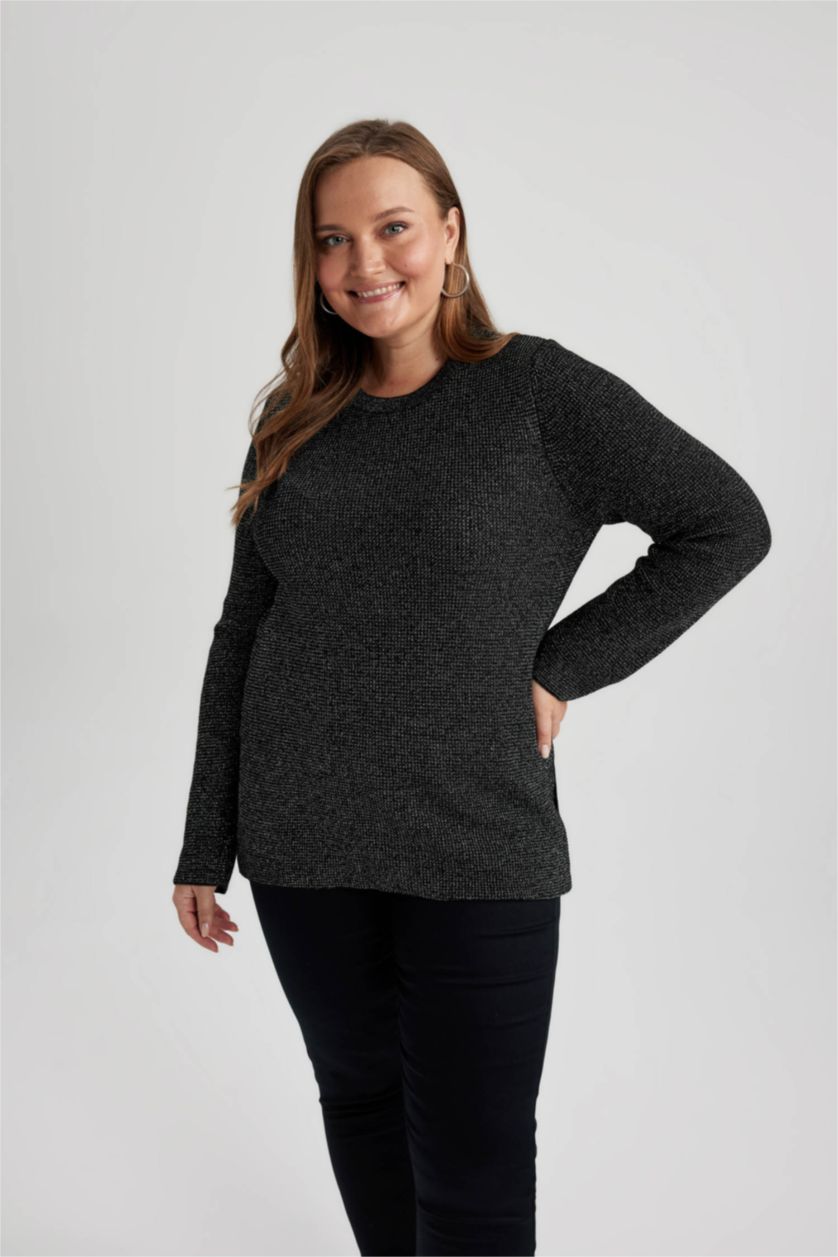 WOMAN Black Regular Fit Pullover