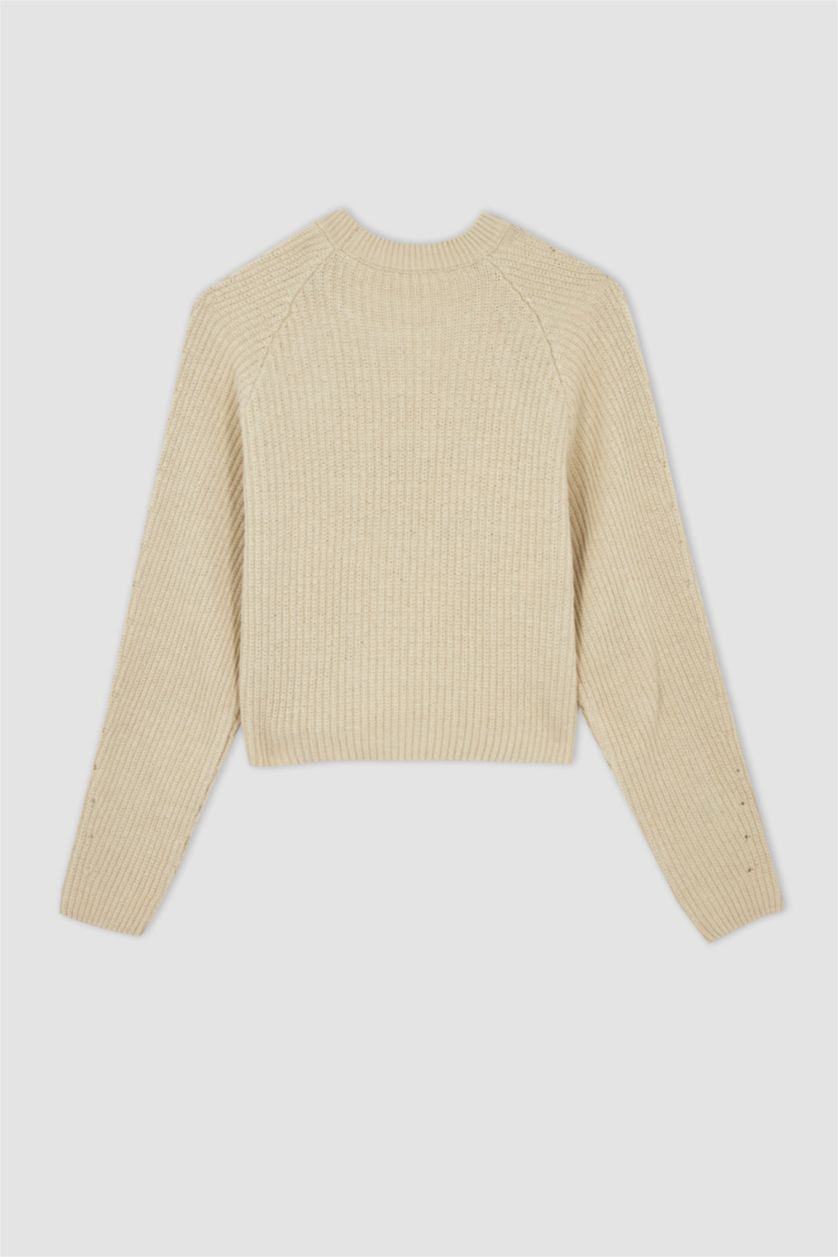 FEMME Beige Pull Tricot