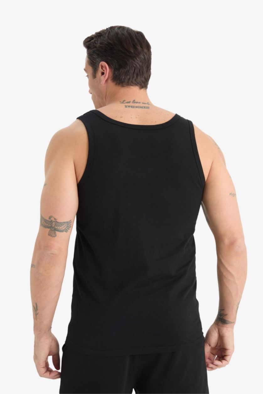 Erkek Siyah Slım Fıt 2'li Atlet