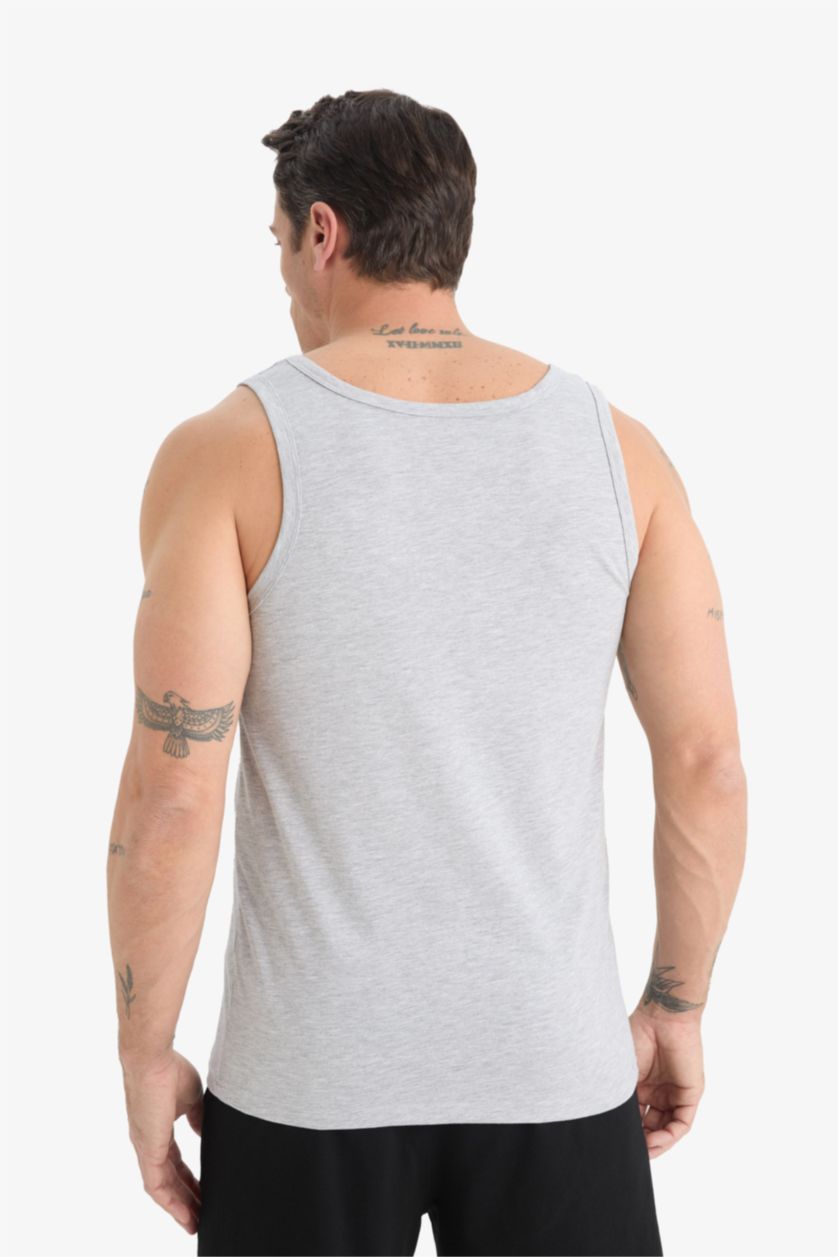 Erkek Siyah Slım Fıt 2'li Atlet