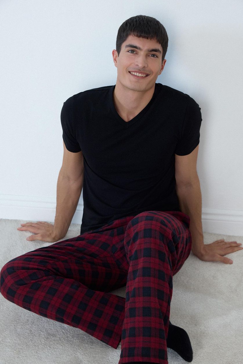 MAN Black Slim Fit Short Sleeve Knitted Tops