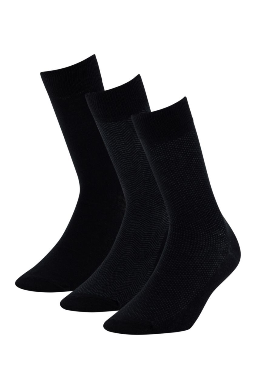 رجال أسود جوارب رجالية قطنية - 3 أزواج