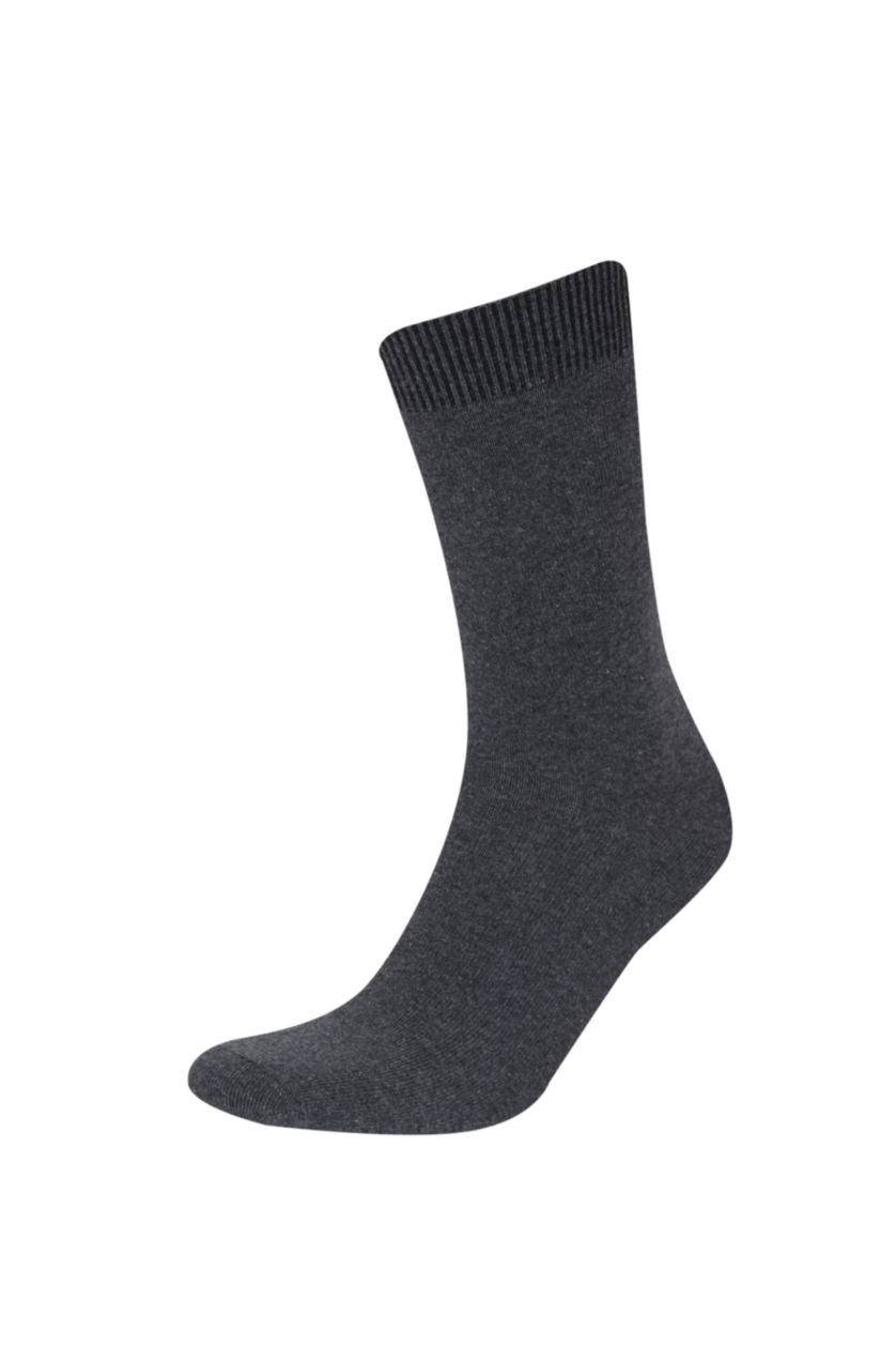 MAN Grey Melange Man 7 Piece Long Socks