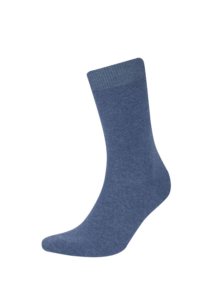 Erkek Lacivert Erkek 7'li Uzun Çorap