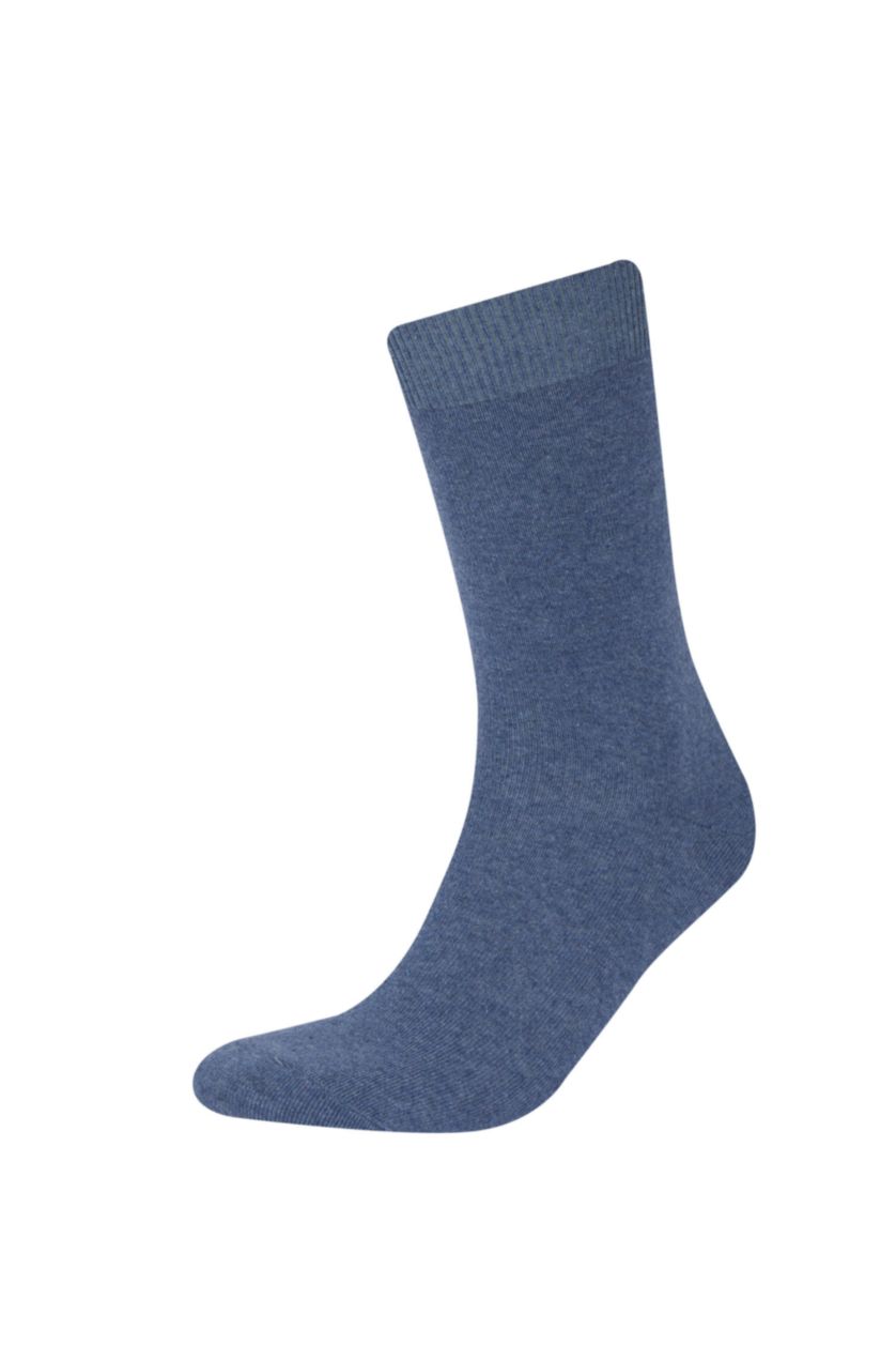 Erkek Lacivert Erkek 7'li Uzun Çorap