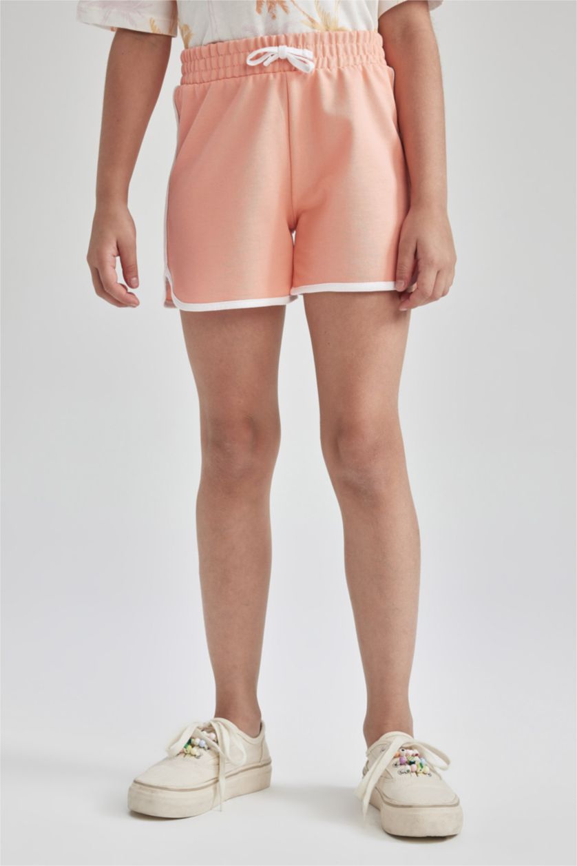 بنات سيموني شورت بناتي بخصر مطاطي برباط