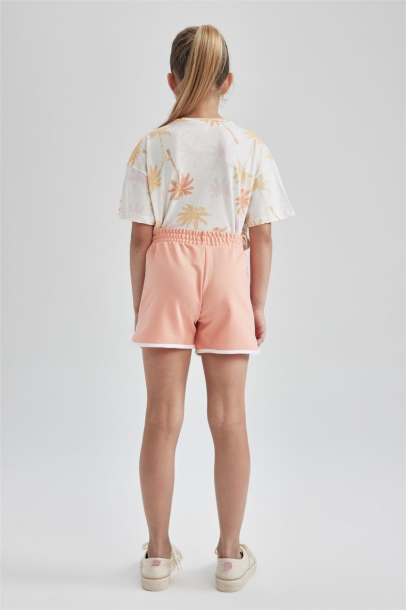 بنات سيموني شورت بناتي بخصر مطاطي برباط