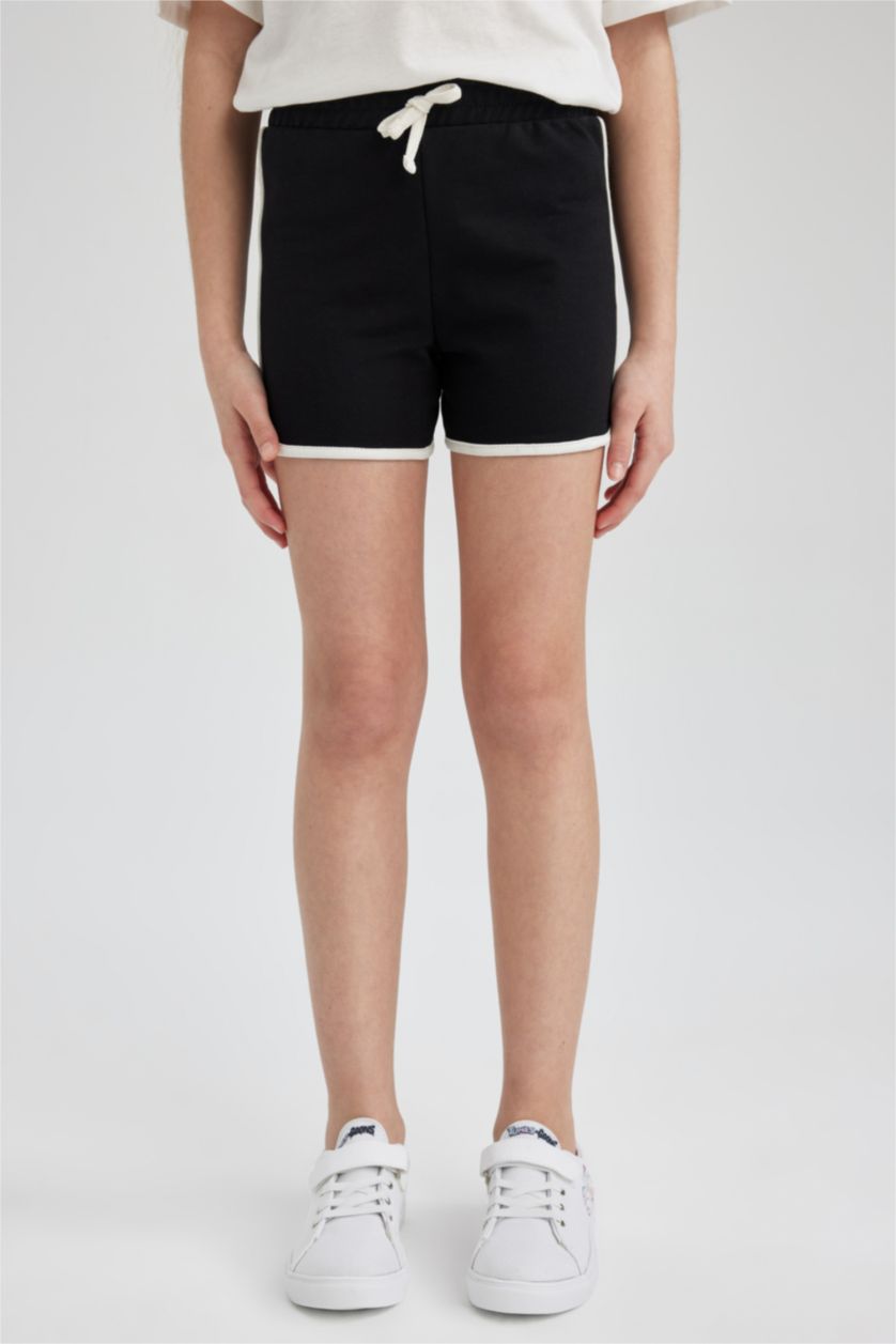 GIRLS & TEENS Black Girl Sweatshirt Fabric Shorts