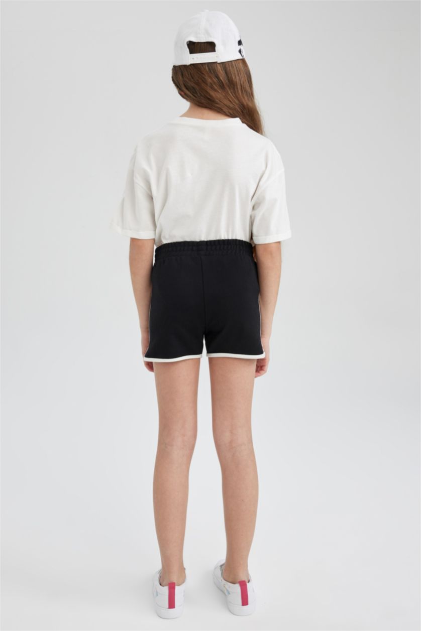 GIRLS & TEENS Black Girl Sweatshirt Fabric Shorts