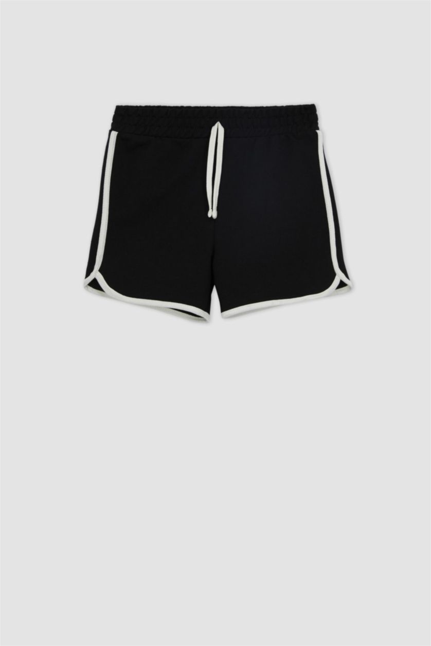 GIRLS & TEENS Black Girl Sweatshirt Fabric Shorts