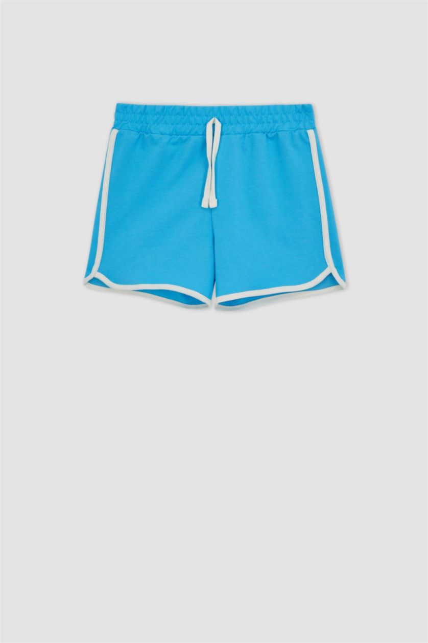 FILLES Turquoise Short En Coton Peigné Pour Fille