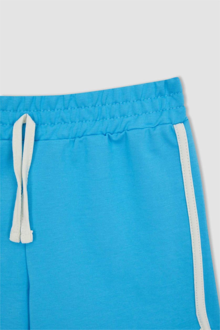 FILLES Turquoise Short En Coton Peigné Pour Fille