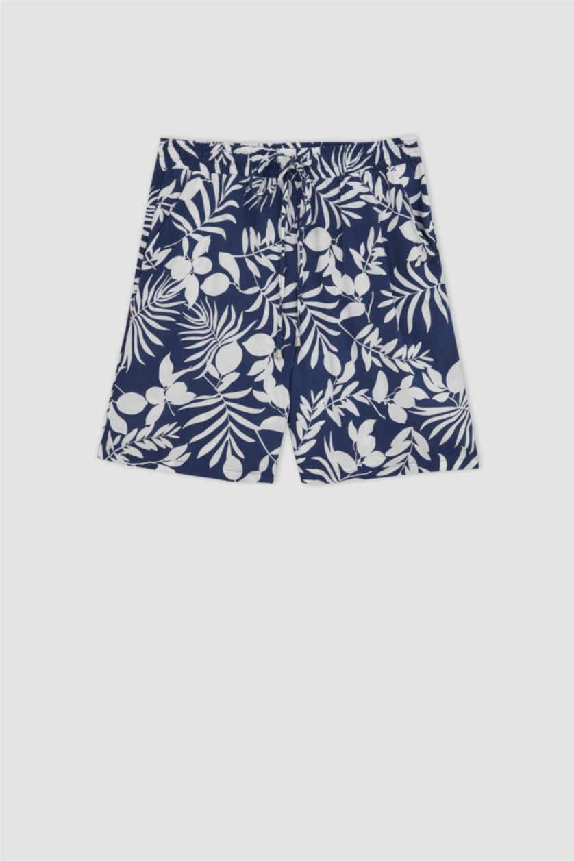 WOMAN Sax High Waist Wide Leg Viscose Shorts