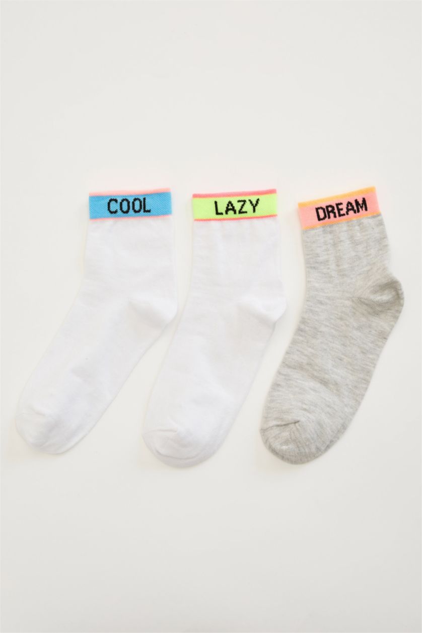 FEMME Blanc Lot de 3 chaussettes de sport pour femmes