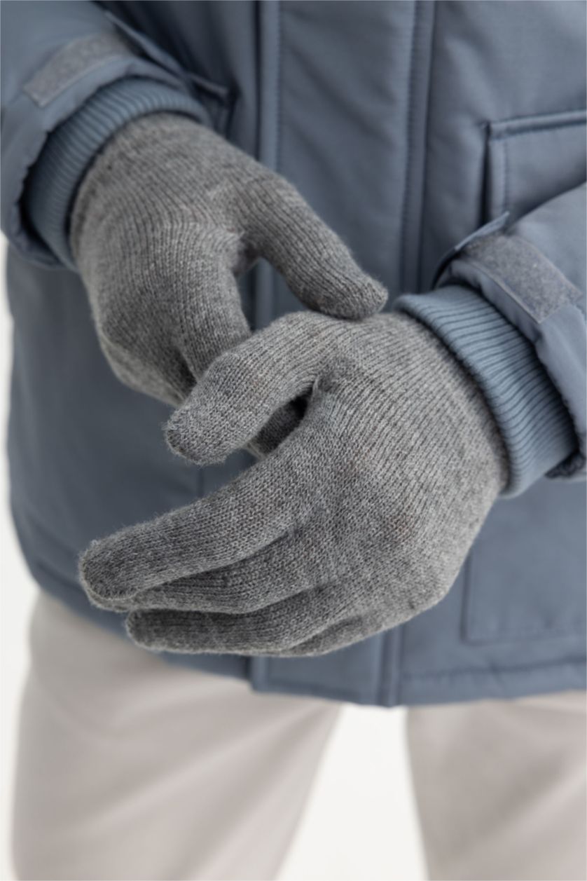 رجال رمادي قفازات رجالي
