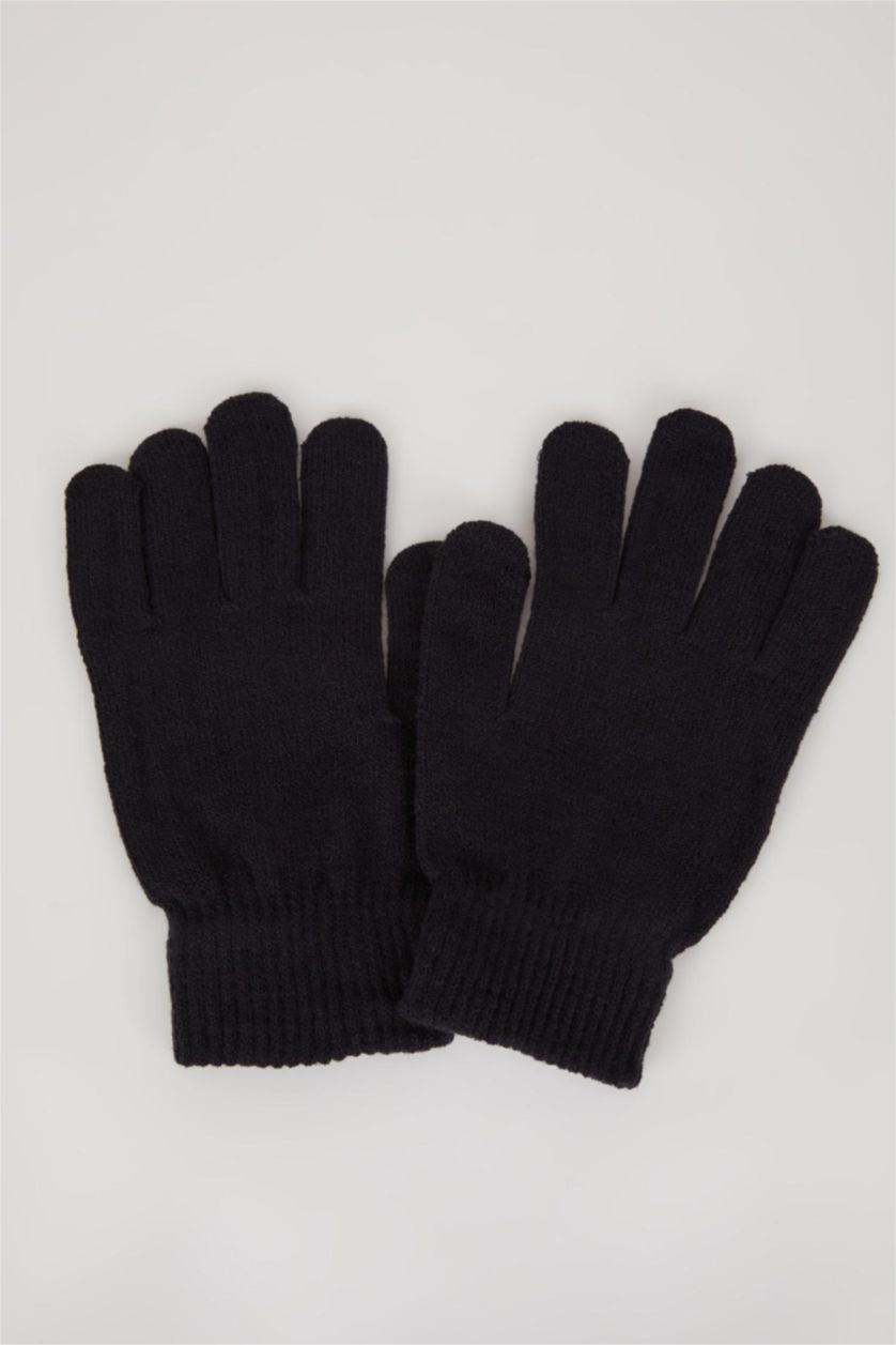 Erkek Lacivert Erkek Triko Eldiven