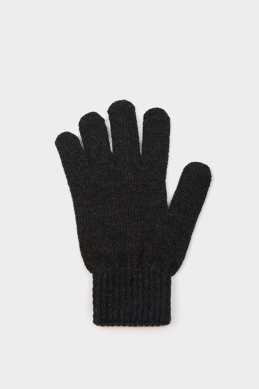 رجال أنثرا غامق كفوف تريكو رجالي