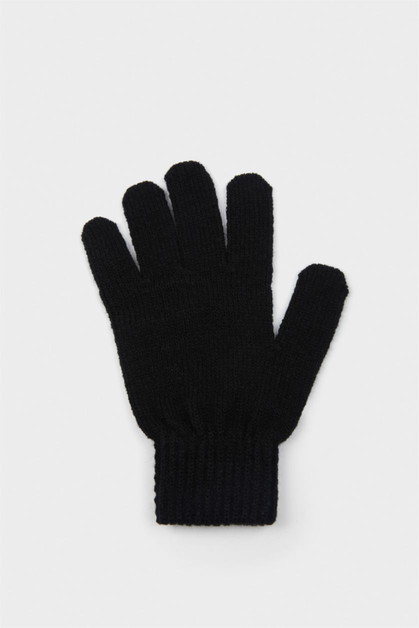 Erkek Siyah Erkek Triko Eldiven