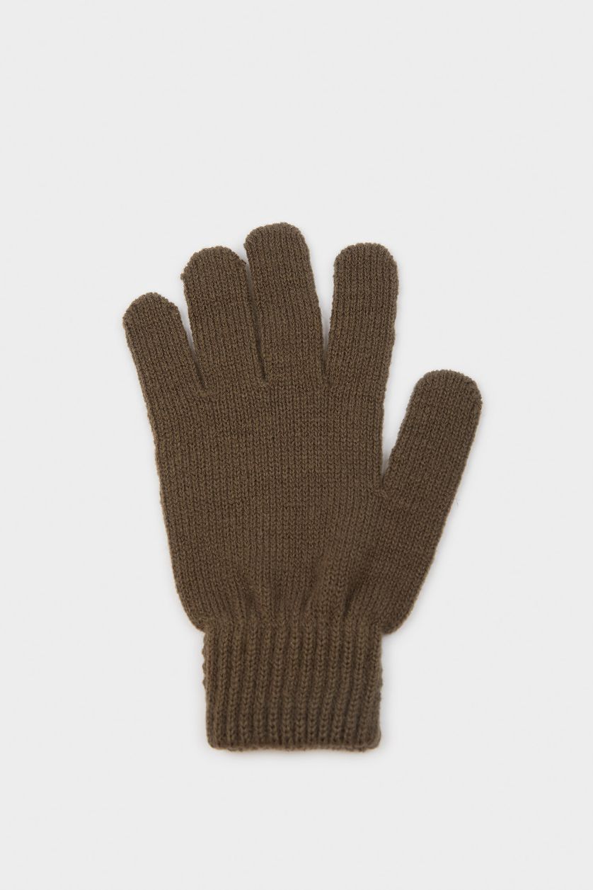 Erkek Haki Erkek Triko Eldiven