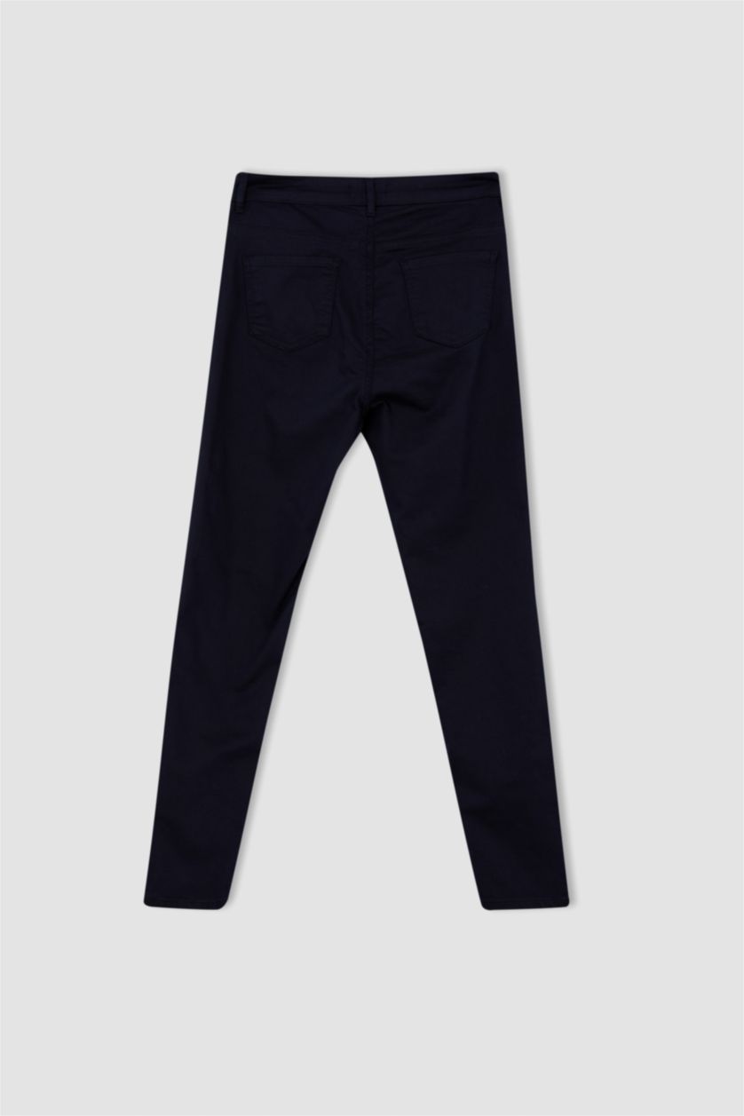 WOMAN NAVY High Waist Skinny Fit Trousers