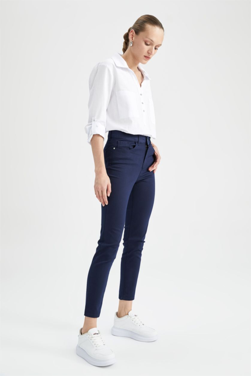 Kadın Lacivert Normal Bel Rebeca Pantolon