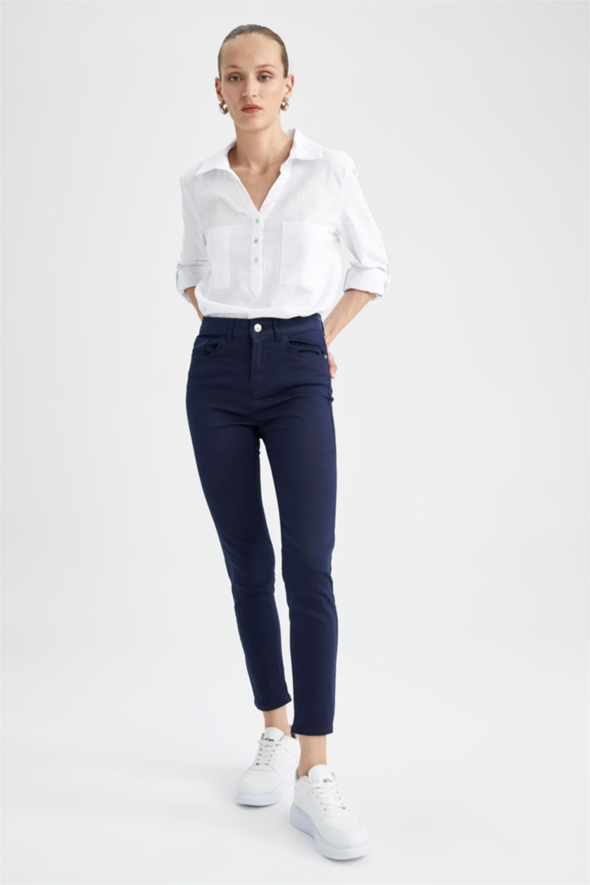 Kadın Lacivert Normal Bel Rebeca Pantolon