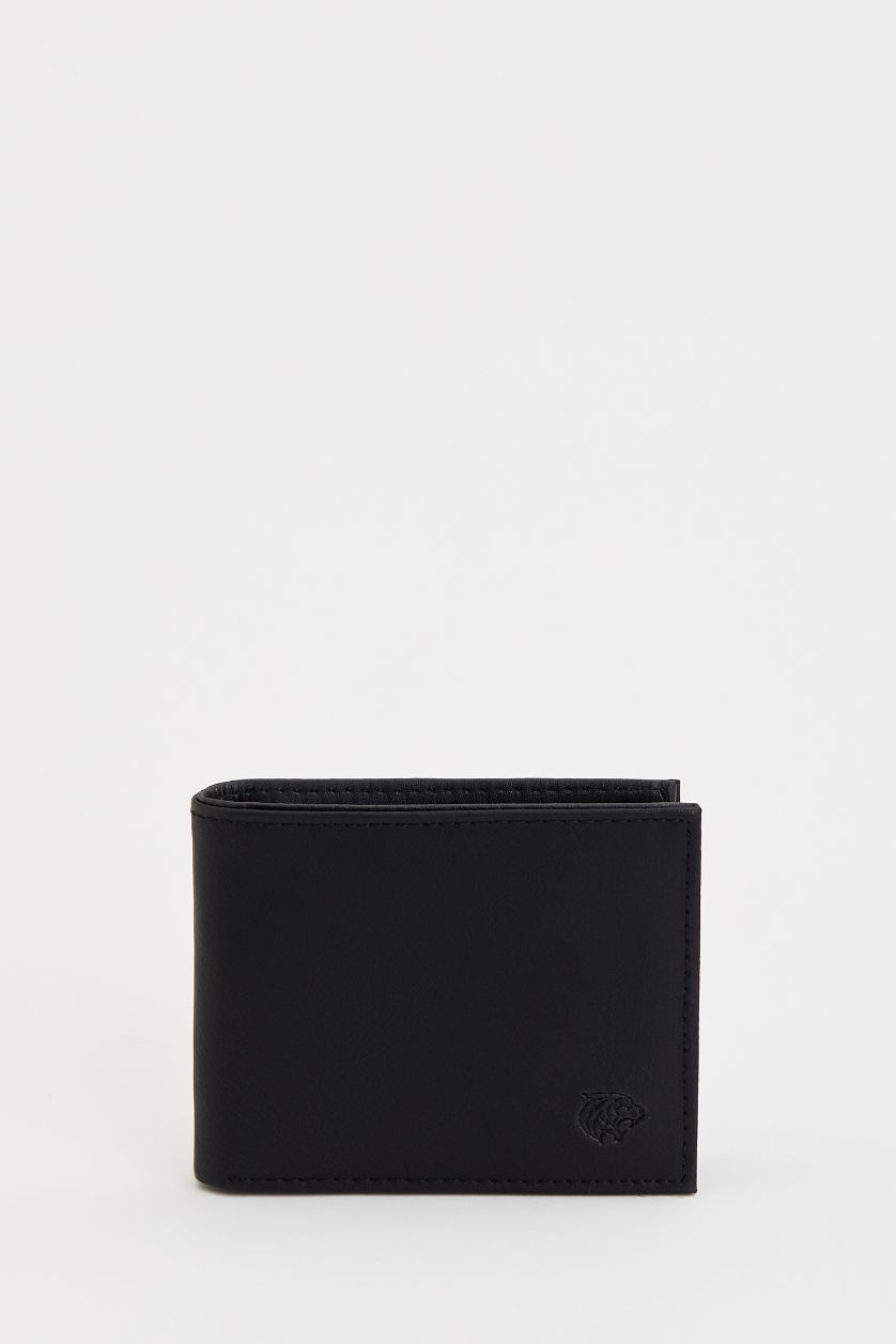 Erkek Siyah Erkek Baskılı Suni Deri Cüzdan