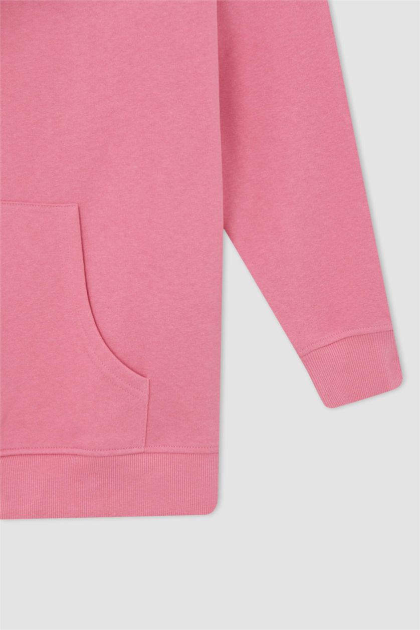 FEMME Rose Sweat Ample À Capuche Manches Longues