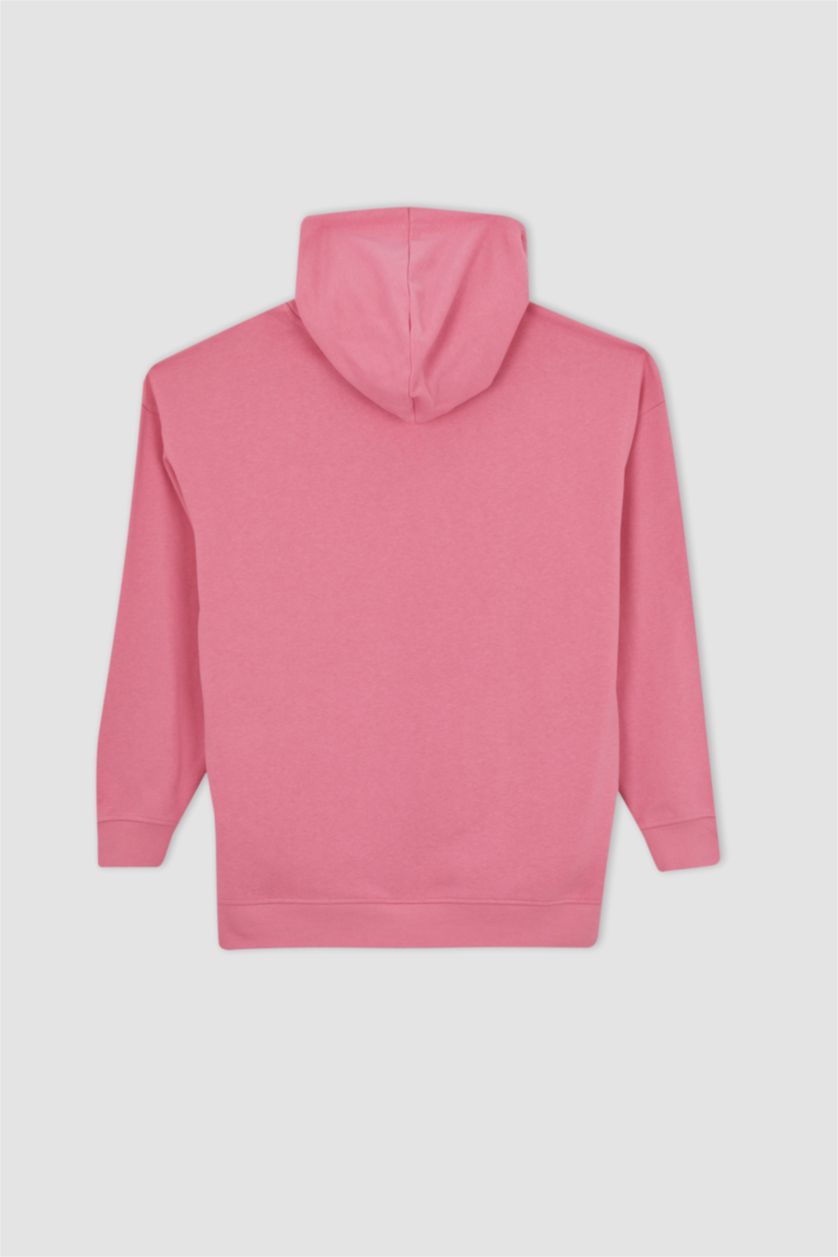 FEMME Rose Sweat Ample À Capuche Manches Longues