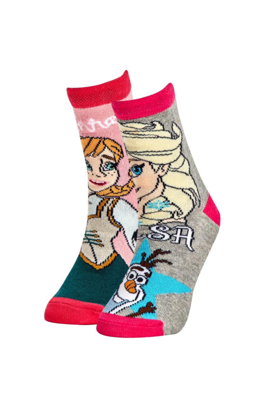 GIRLS & TEENS Karma Girl Frozen Licensed 2-Pack Cotton Long Socks