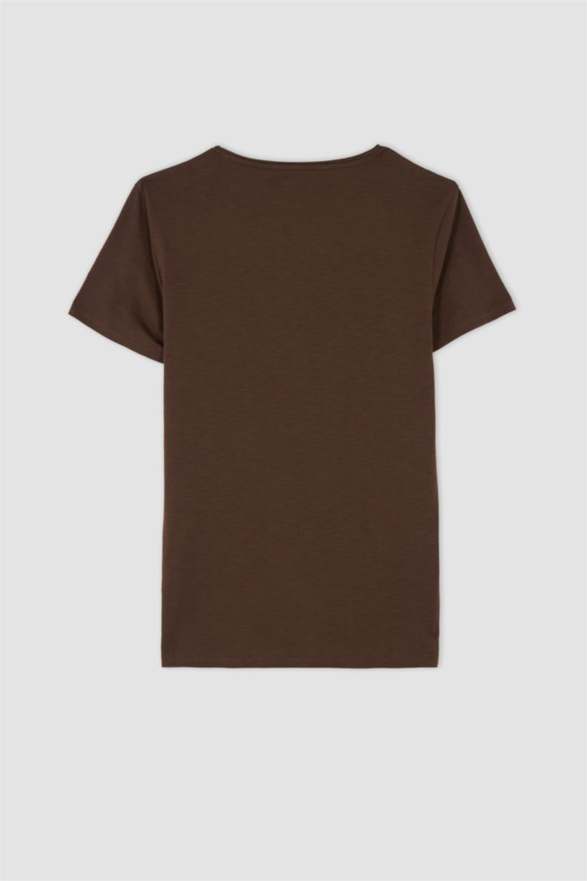 MAN Brown Slim Fit Crew Neck Short Sleeve T-Shirt
