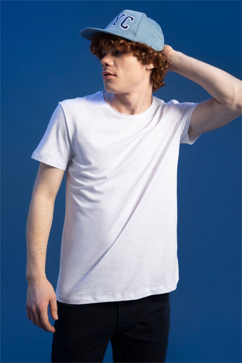 MAN White Slim Fit Short Sleeve T-Shirt