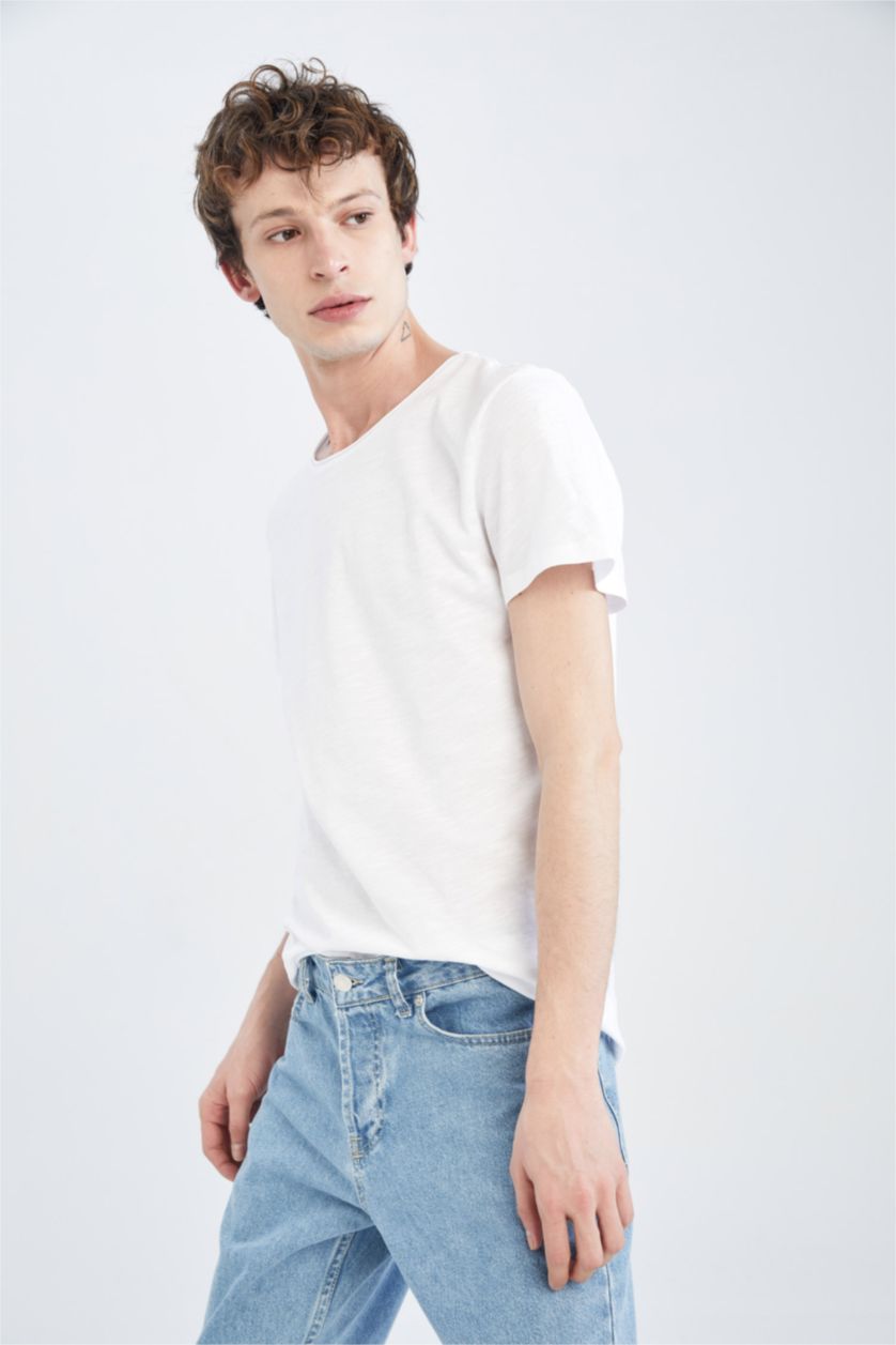 MAN White Slim Fit Short Sleeve T-Shirt