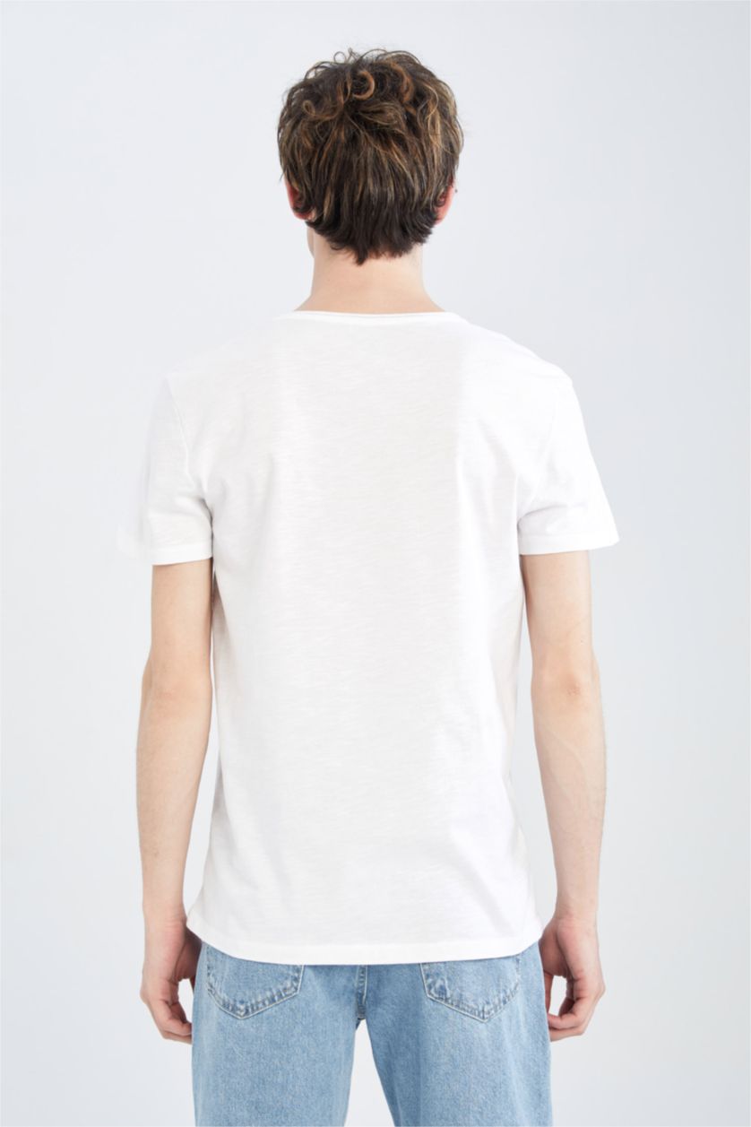 MAN White Slim Fit Short Sleeve T-Shirt