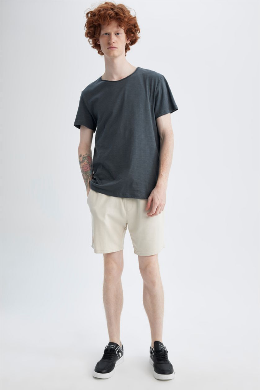 MAN Anthracite Slim Fit Crew Neck Basic T-Shirt