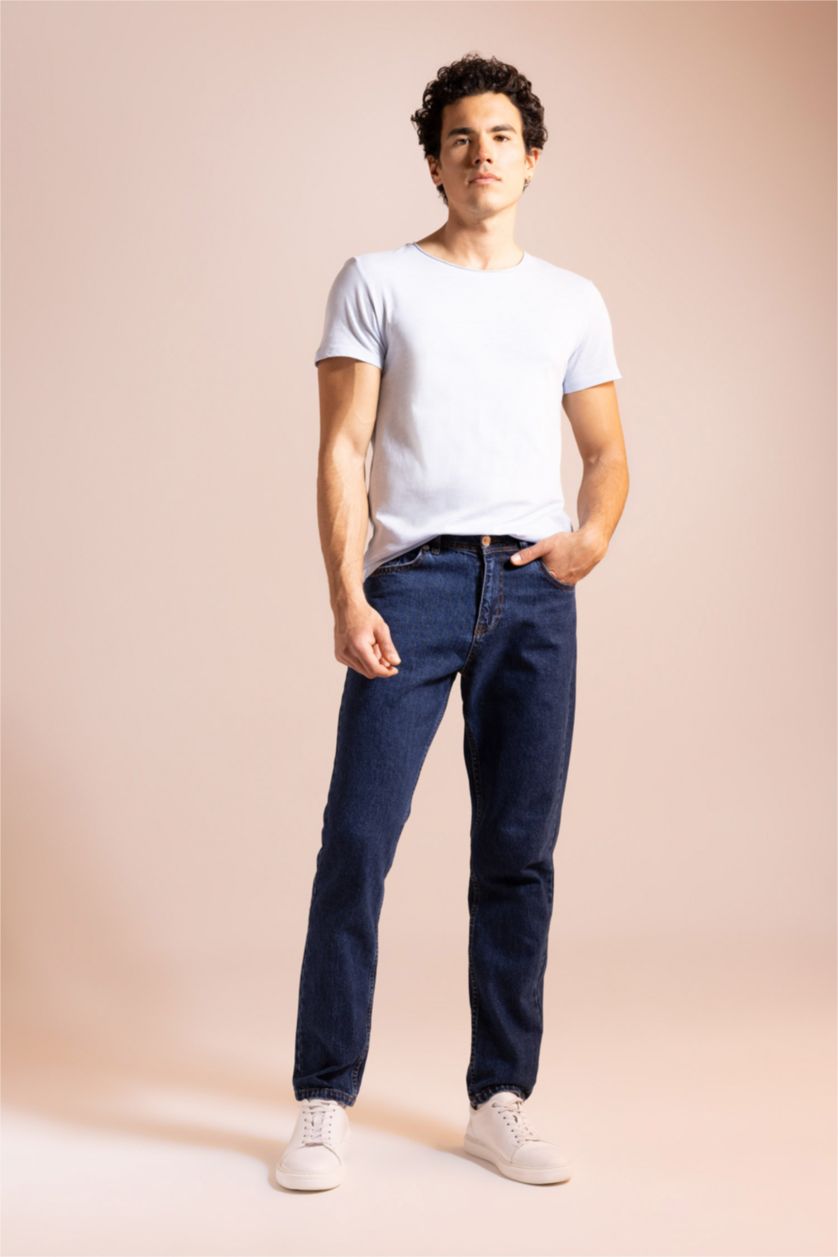 MAN Light Blue Slim Fit Short Sleeve T-Shirt