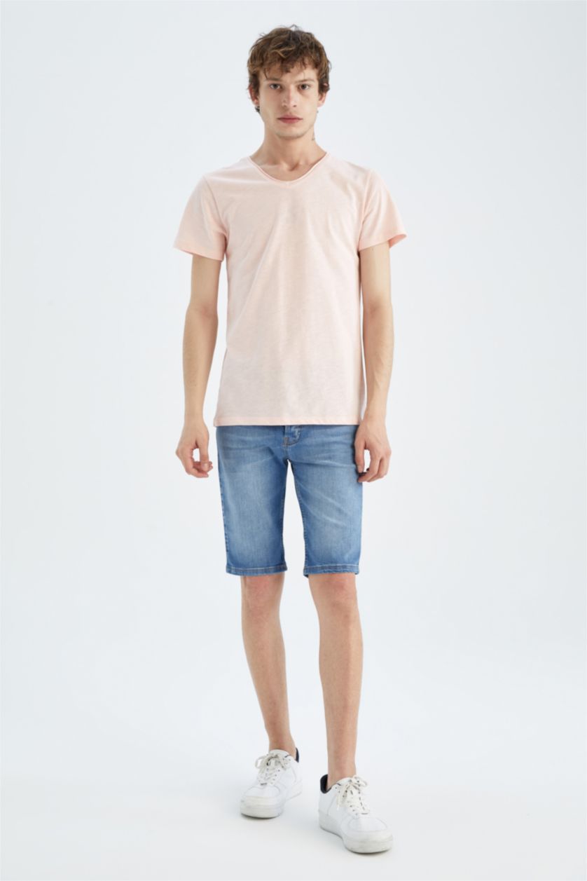 رجال زهري Slim Fit Short Sleeve T-Shirt